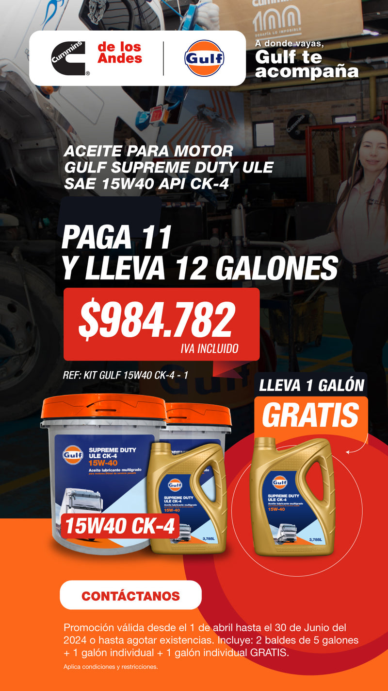 Gulf Superfleet Supreme Duty ULE CI-4 Sae 15W-40