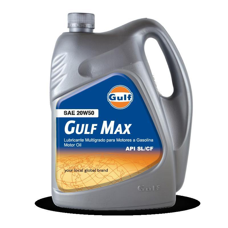 Gulf Max SL/CF Sae 20W-50 20w-50, 20w50, aceite, aceite para camion, aceite para motor, API SE, camion, camiones, gasolina, Gasolina automotriz, gulf, lubricación, lubricantes, mantenimiento, max SL/CF, motor, oil, pasajeros, premium, sae 20w50, vehiculos de pasajeros  - Ecommerce Equitel